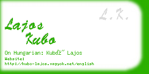 lajos kubo business card